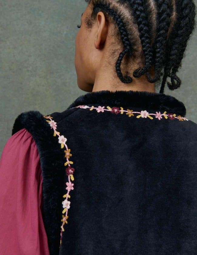 Louise Misha renee gilet - black model