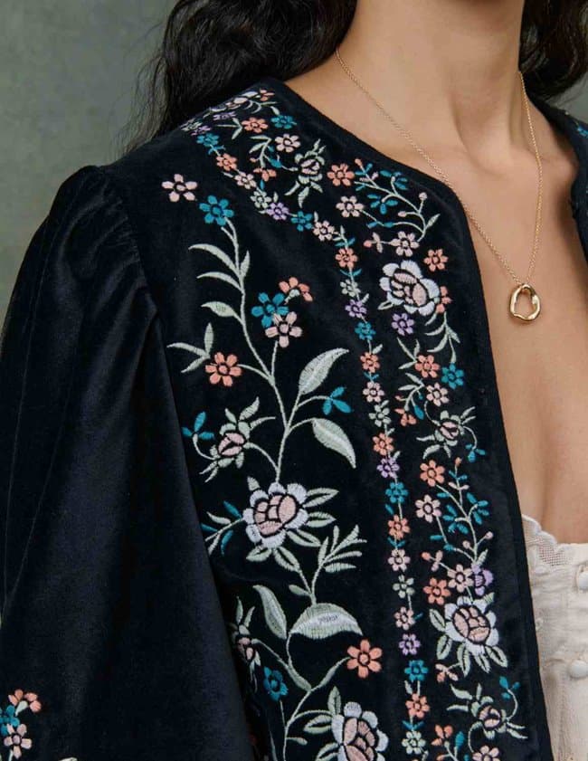 Louise Misha duras jacket - black detail