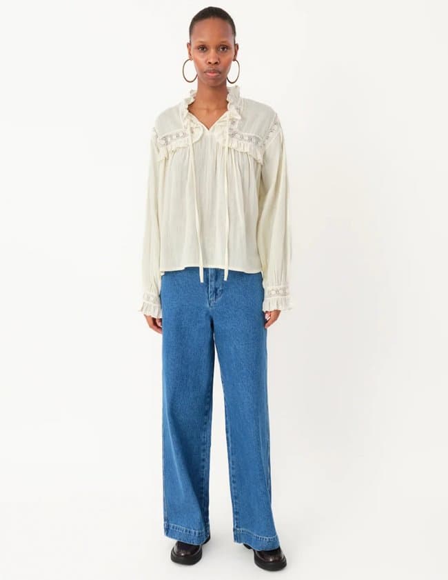 Lollys Laundry gemmall shirt - cream detail