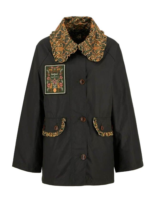 Barbour maria - clara wax jacket - green back