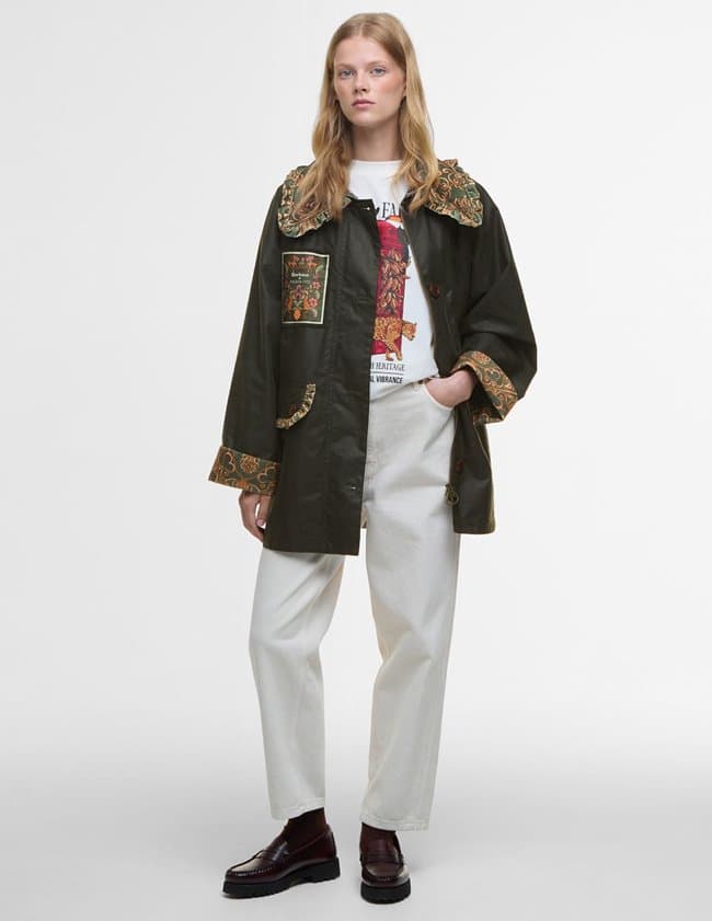 Barbour maria - clara wax jacket - green side