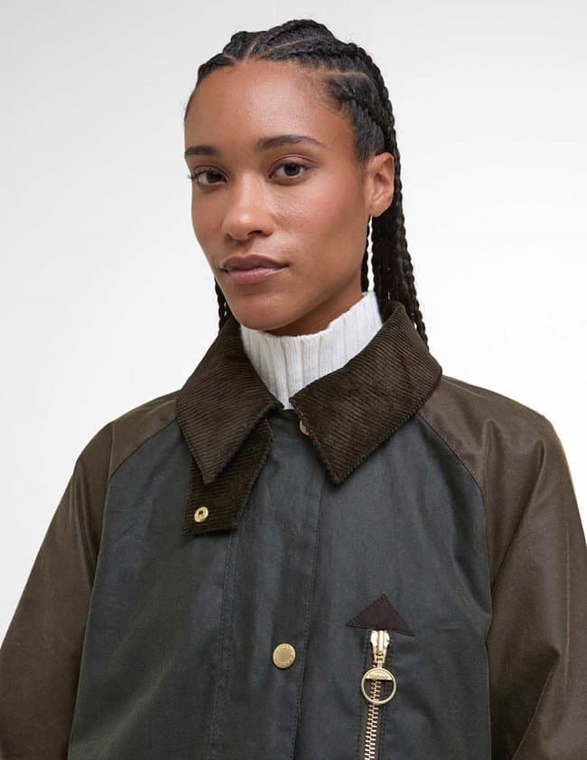 Barbour evette wax jacket - green side