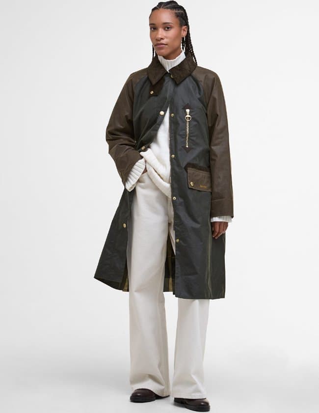 Barbour evette wax jacket - green model