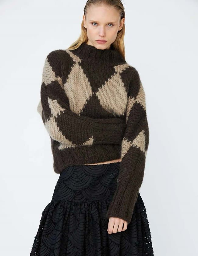 Dawn X Dare erica jumper - mocca detail