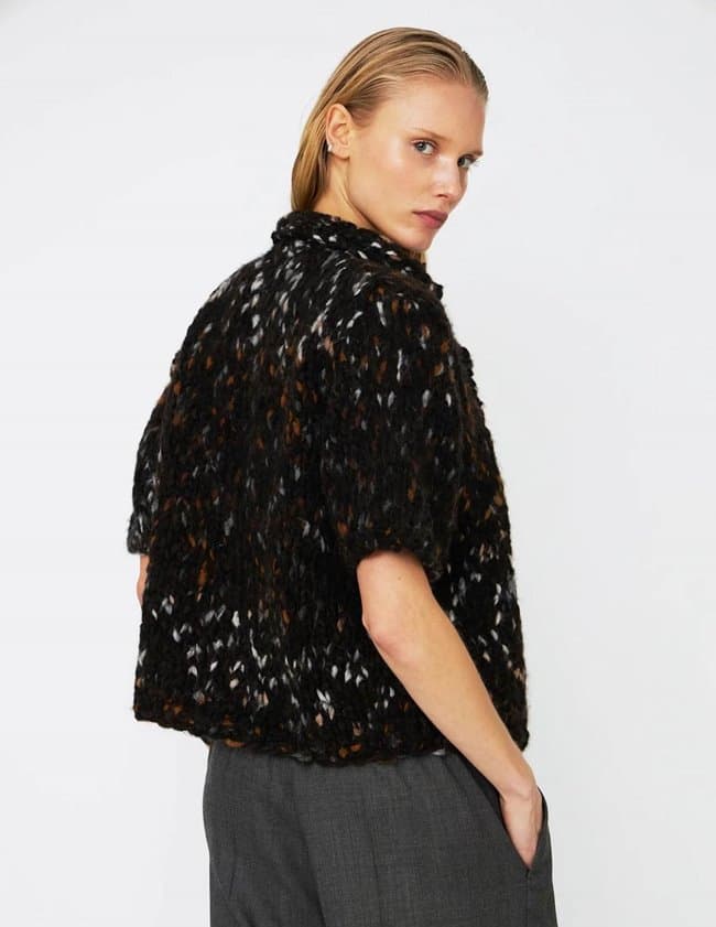 Dawn X Dare moa cardigan - black back