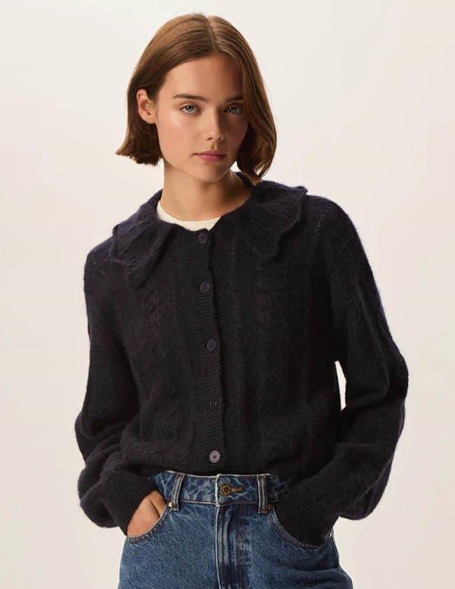 Des Petits Hauts capucine cardigan - navy