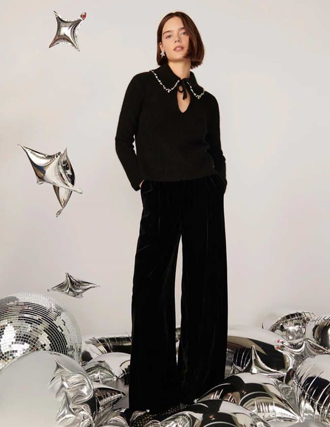 Des Petits Hauts iris trousers - black