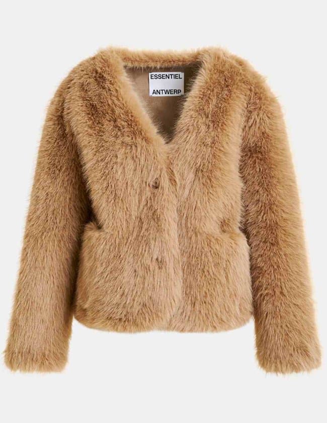 Essentiel Antwerp ijacket faux fur jacket back