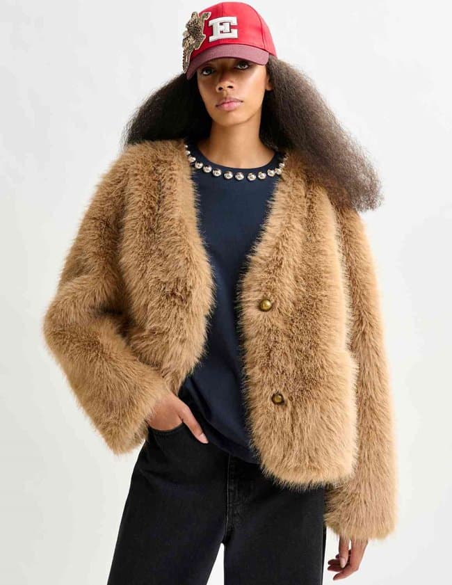 Essentiel Antwerp ijacket faux fur jacket