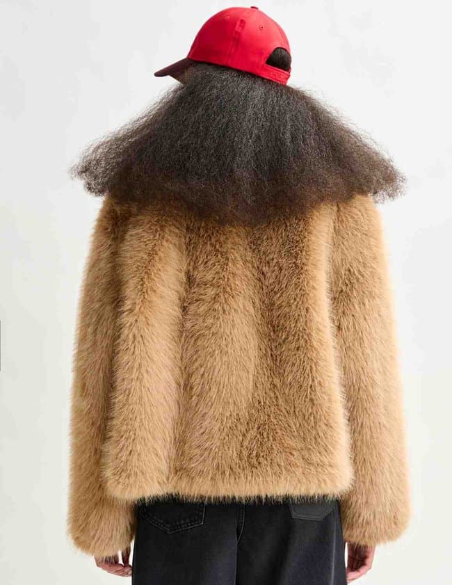 Essentiel Antwerp ijacket faux fur jacket side