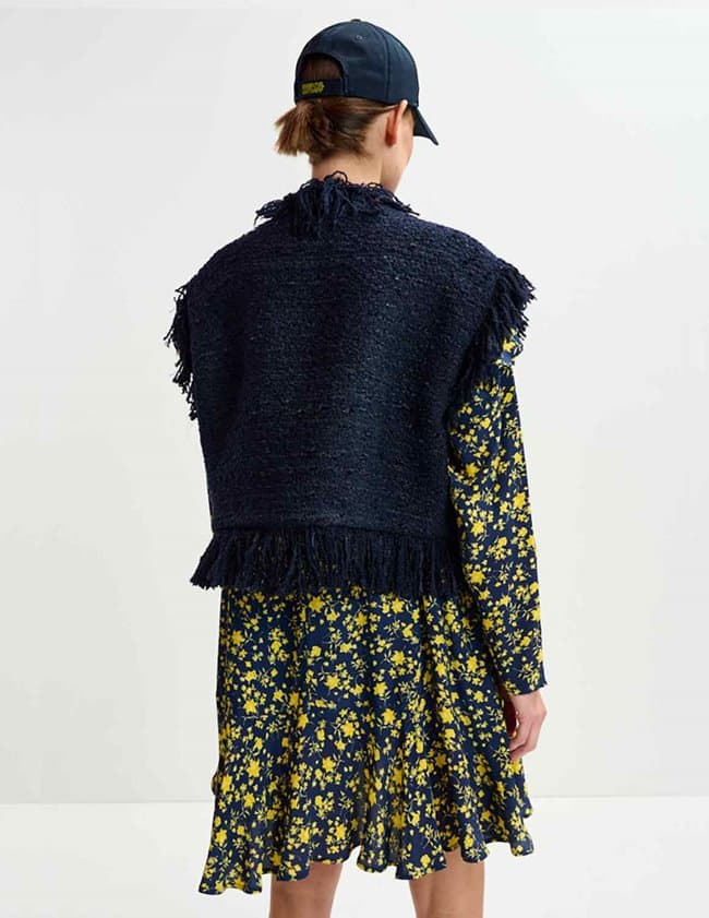 Essentiel Antwerp ishani gilet - navy detail