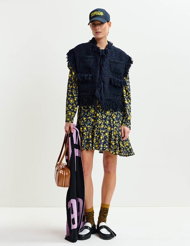 Essentiel Antwerp ishani gilet - navy side