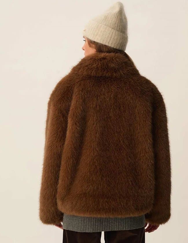 Des Petits Hauts ybou coat - mocha model