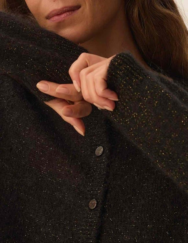 Des Petits Hauts binette cardigan - black side