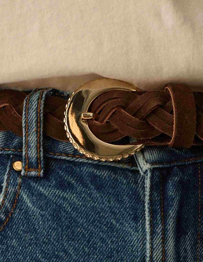 Des Petits Hauts nefle belt - chocolate back