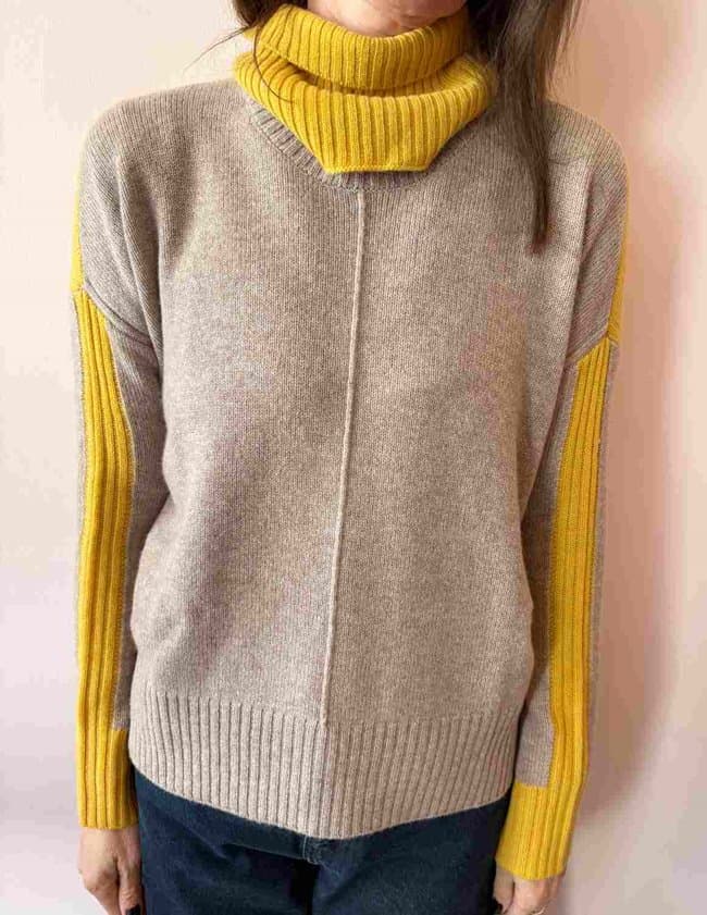 Absolut Cashmere candace jumper - chestnut combo side