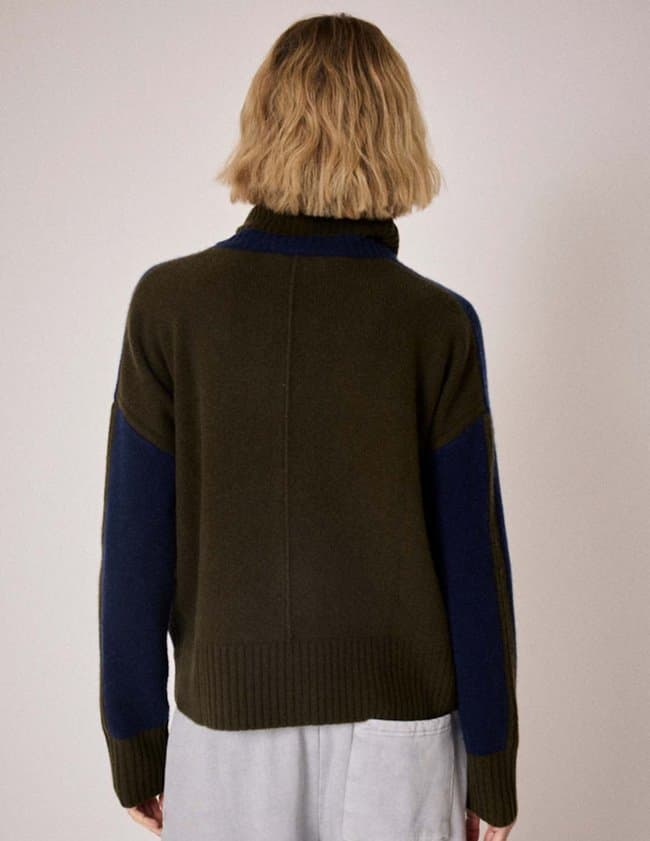 Absolut Cashmere candace jumper - navy combo detail