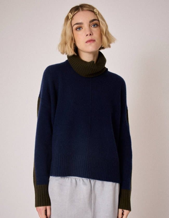 Absolut Cashmere candace jumper - navy combo back