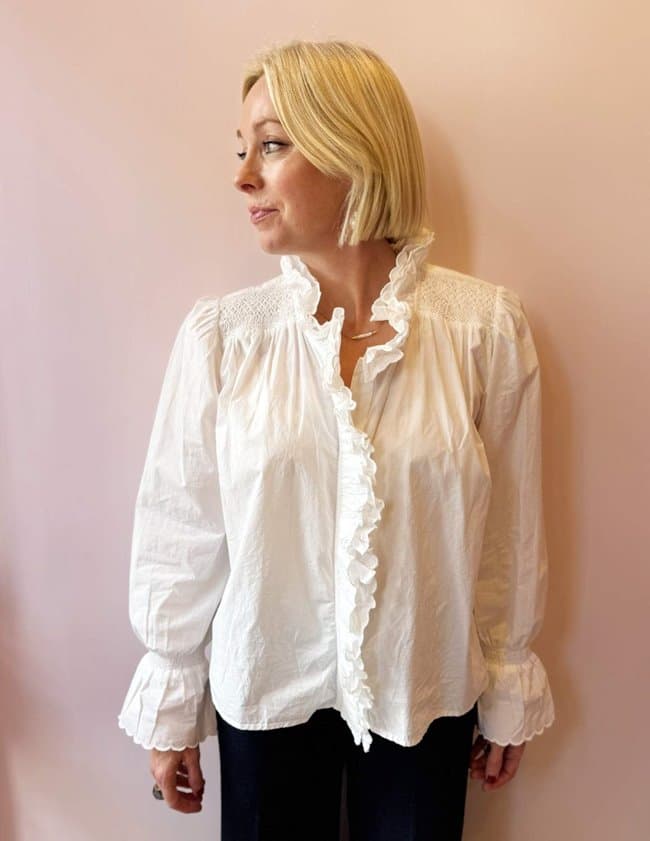 Feeka yasmina blouse - white detail