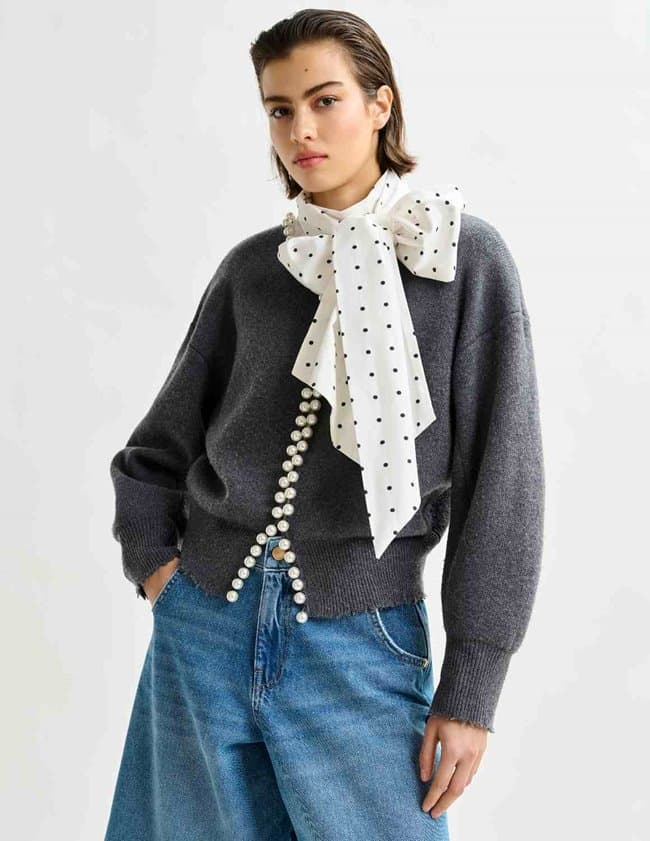 Essentiel Antwerp ideas cardigan - charcoal