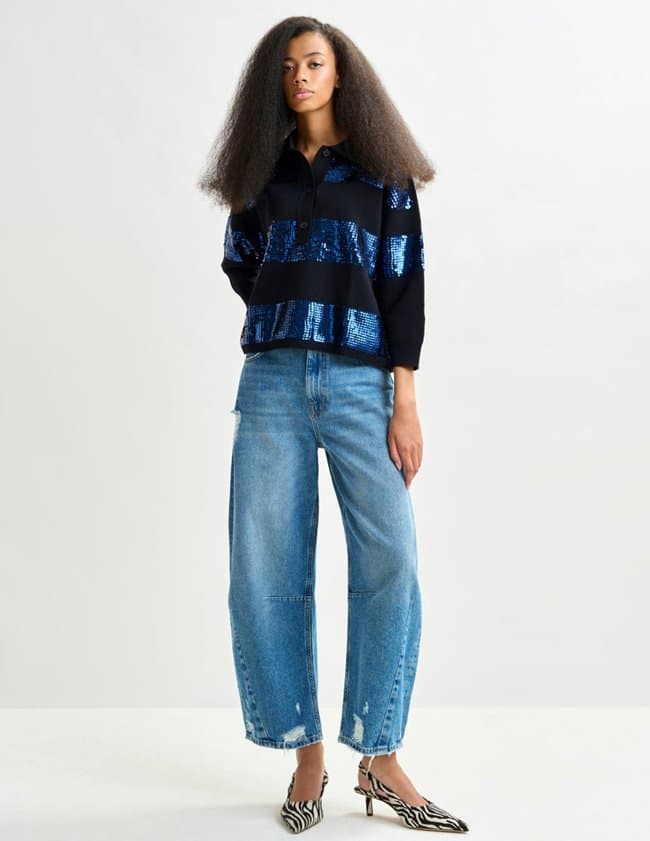 Essentiel Antwerp illuminati shirt - navy detail