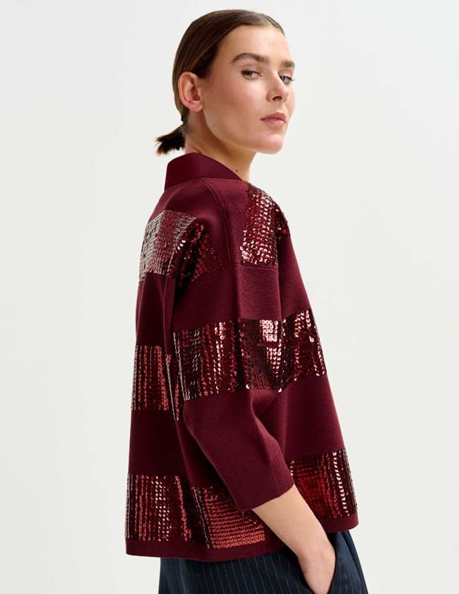 Essentiel Antwerp illuminati shirt - mauve detail