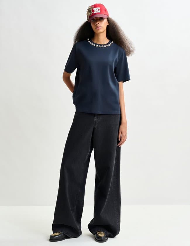 Essentiel Antwerp intenso t - shirt - navy side