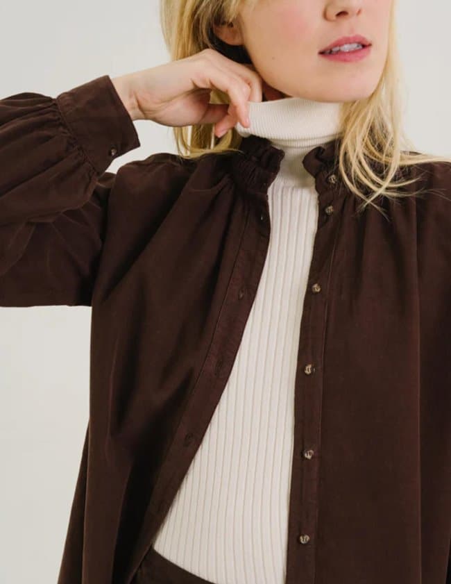 Sacrécoeur soline blouse - cacao model