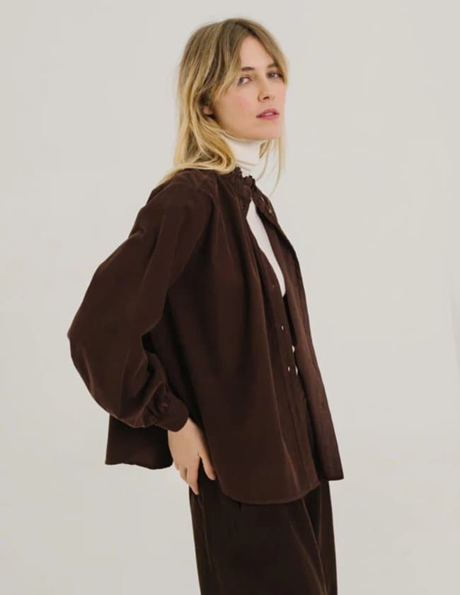 Sacrécoeur soline blouse - cacao back