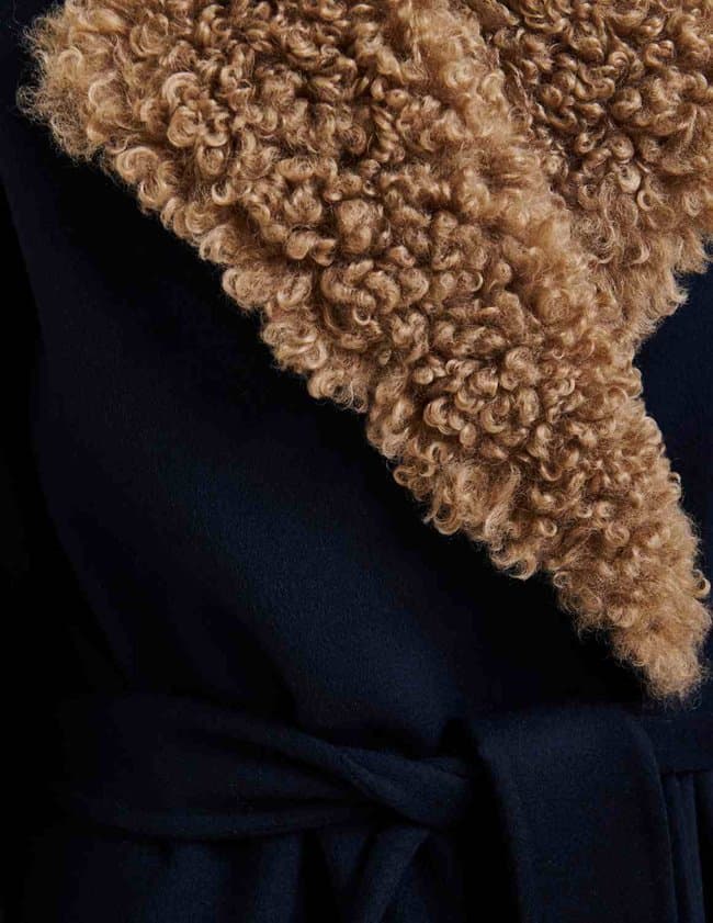 Essentiel Antwerp irno coat - navy detail