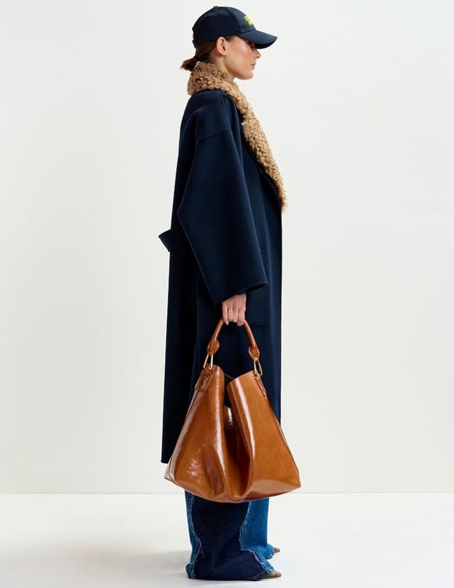 Essentiel Antwerp irno coat - navy side