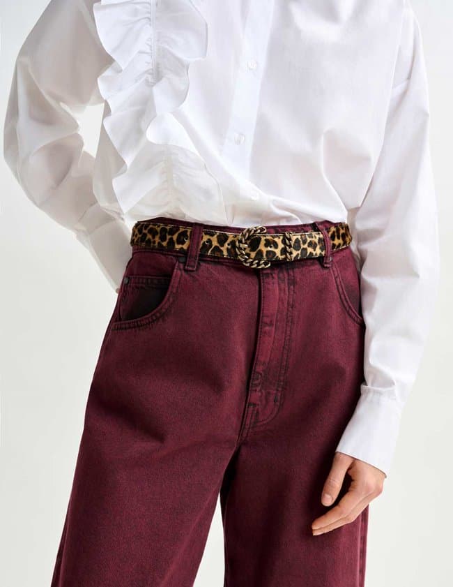 Essentiel Antwerp ipony belt - leopard print side