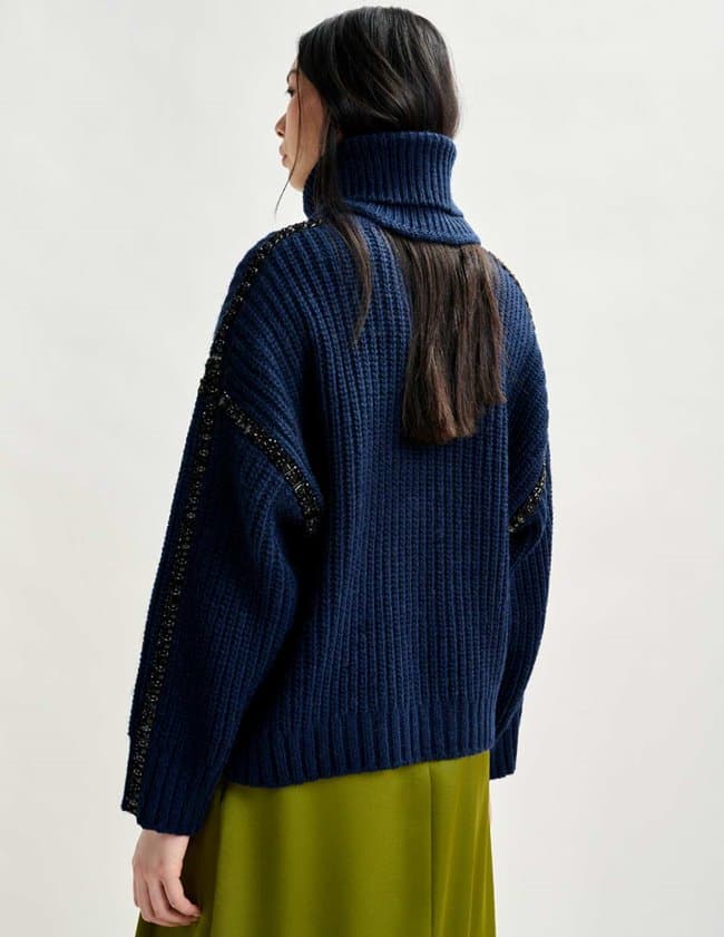 Essentiel Antwerp indsay jumper - navy detail