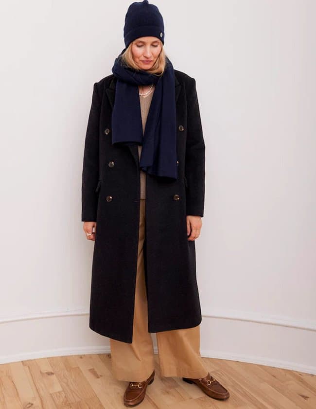 Beta Studios astrid beanie hat - navy back