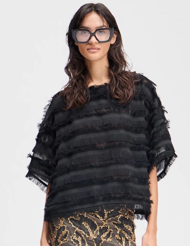 Munthe lipona top - black