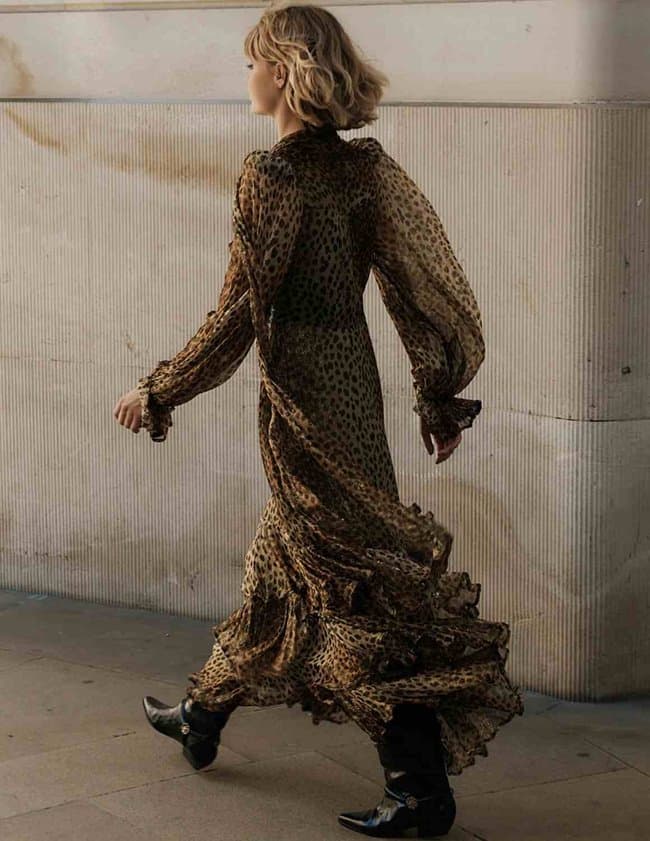 Queens of Archive farrah dress - animal print detail