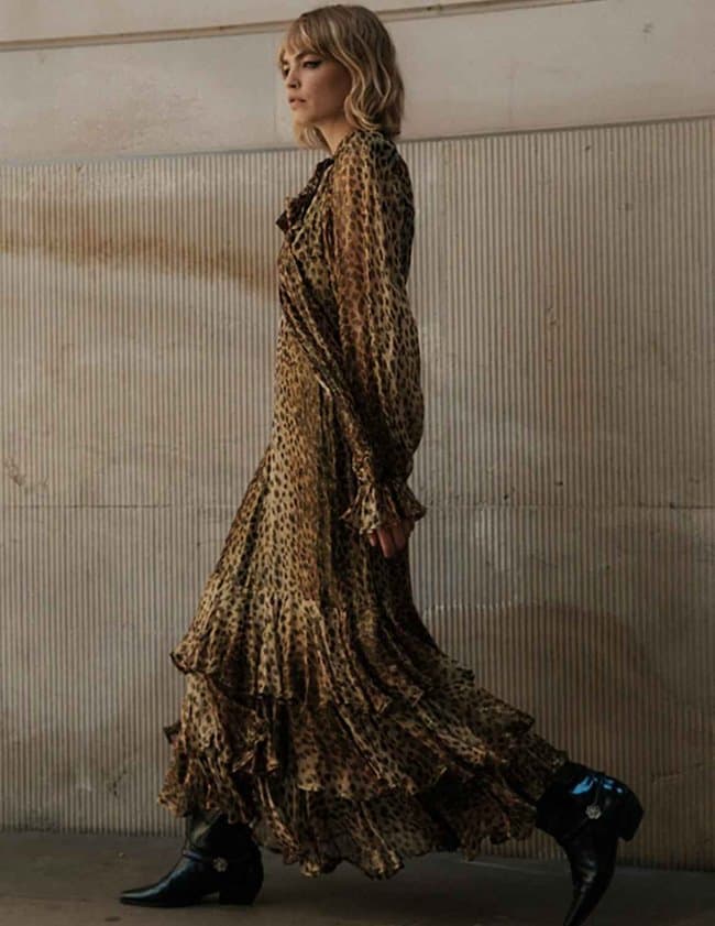 Queens of Archive farrah dress - animal print model