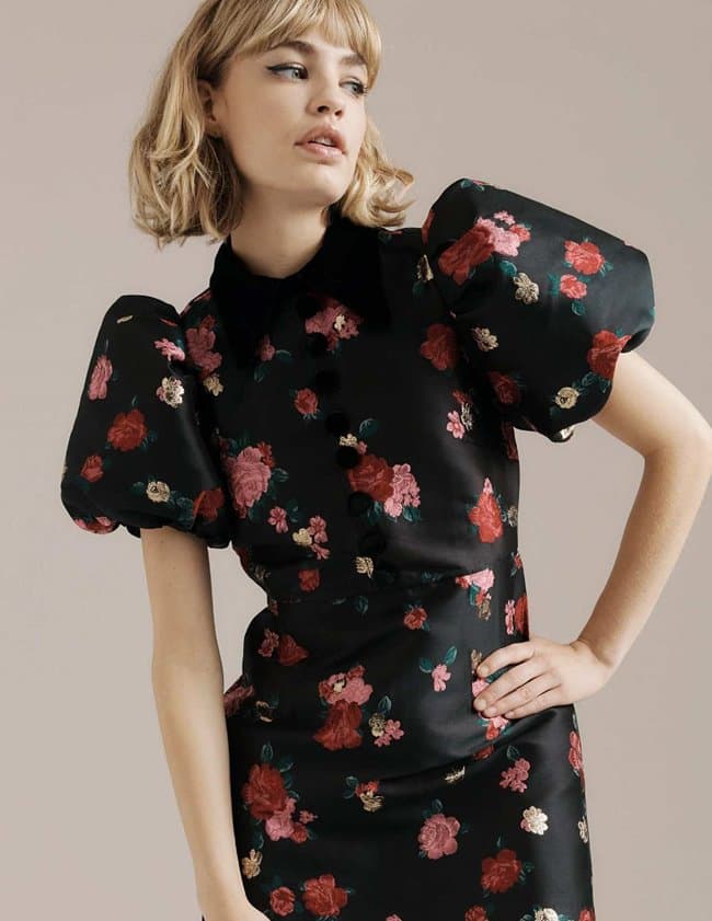 Queens of Archive rosie dress - black detail