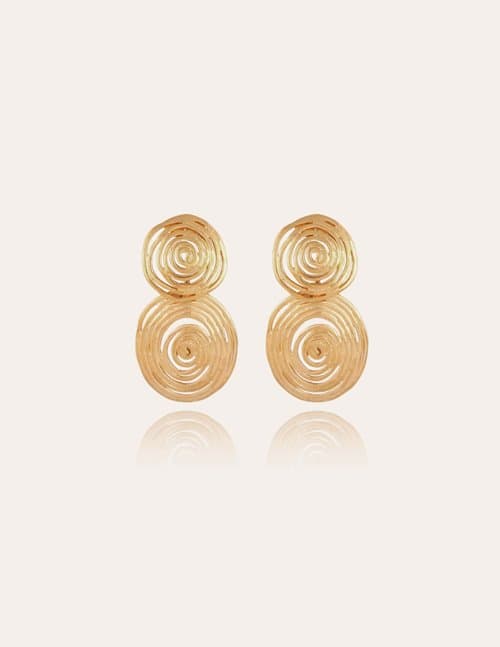 Gas Bijoux wave earrings small - gold