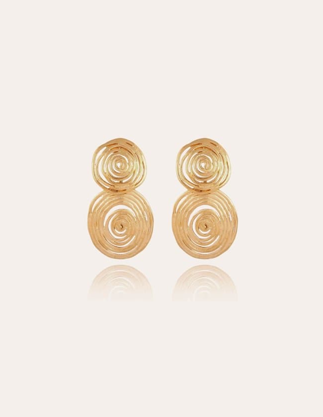 Gas Bijoux wave earrings small - gold