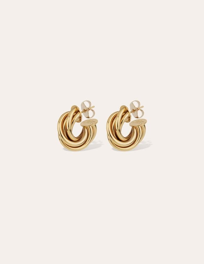 Gas Bijoux atik hoop earrings mini - gold