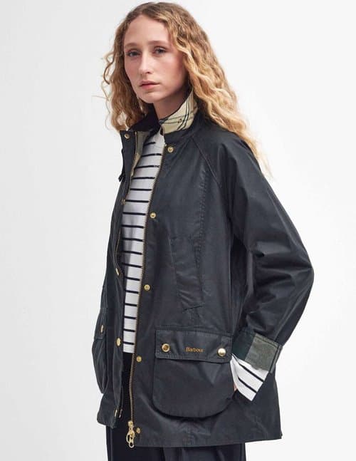 Barbour beadnell wax jacket - sage