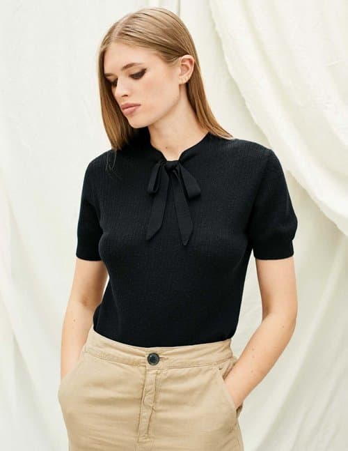 Jumper 1234 ribbed tee - black