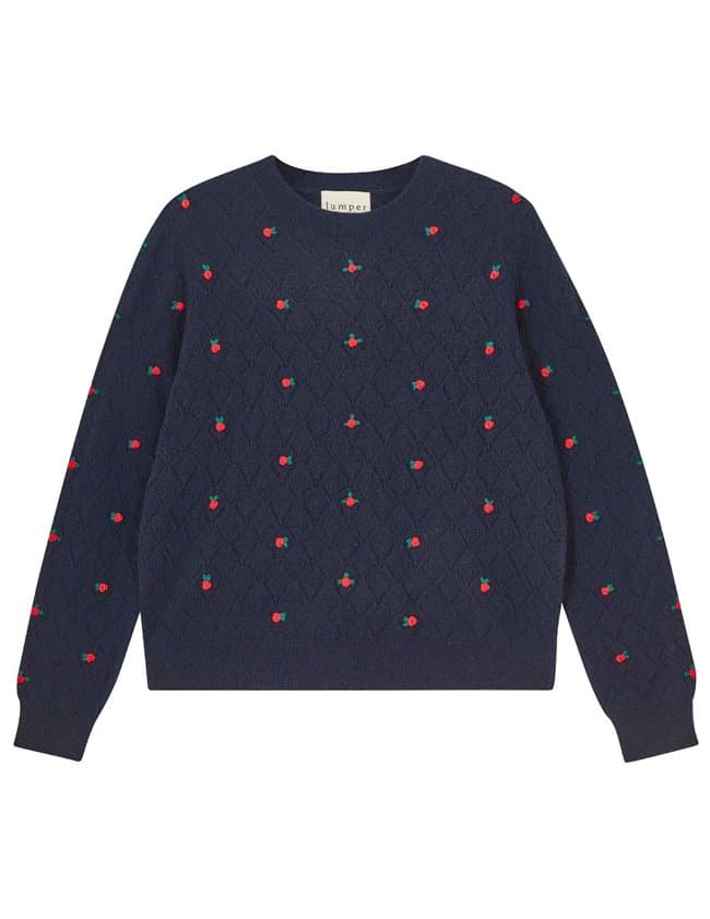 Jumper 1234 fancy crew - navy back