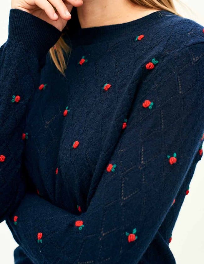 Jumper 1234 fancy crew - navy side