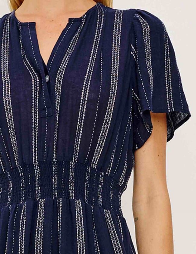 Rails cannes dress - marina stripe back