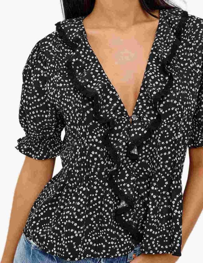 Rails bloom top - daisies side