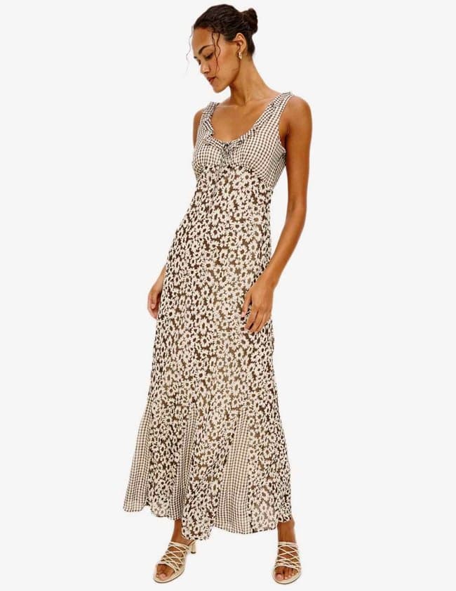 Rails dahlia dress - espresso daisy back