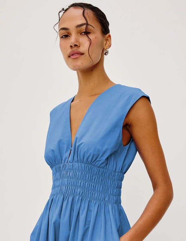 Rails roxanne dress - harbor blue back