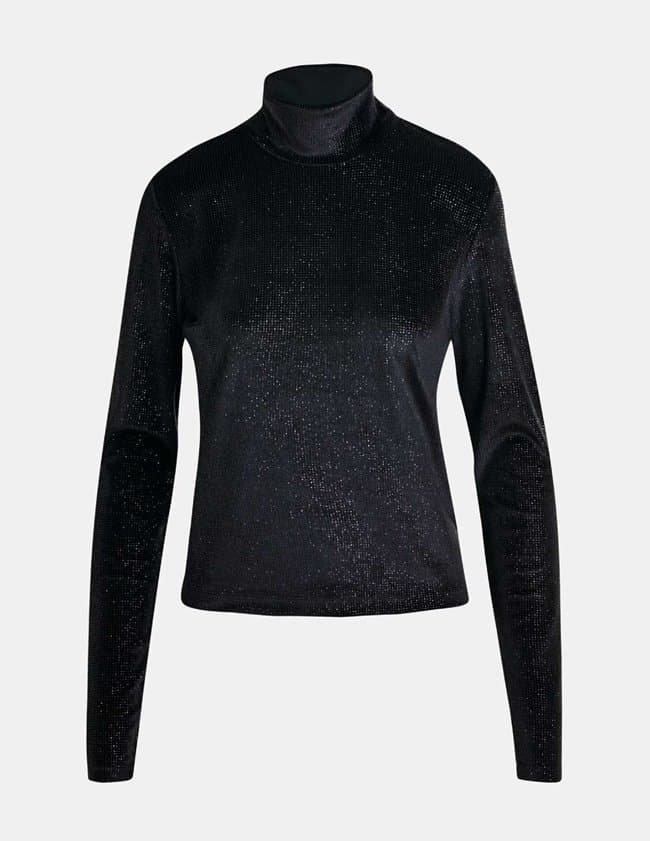 Essentiel Antwerp indienne velvet top - black back